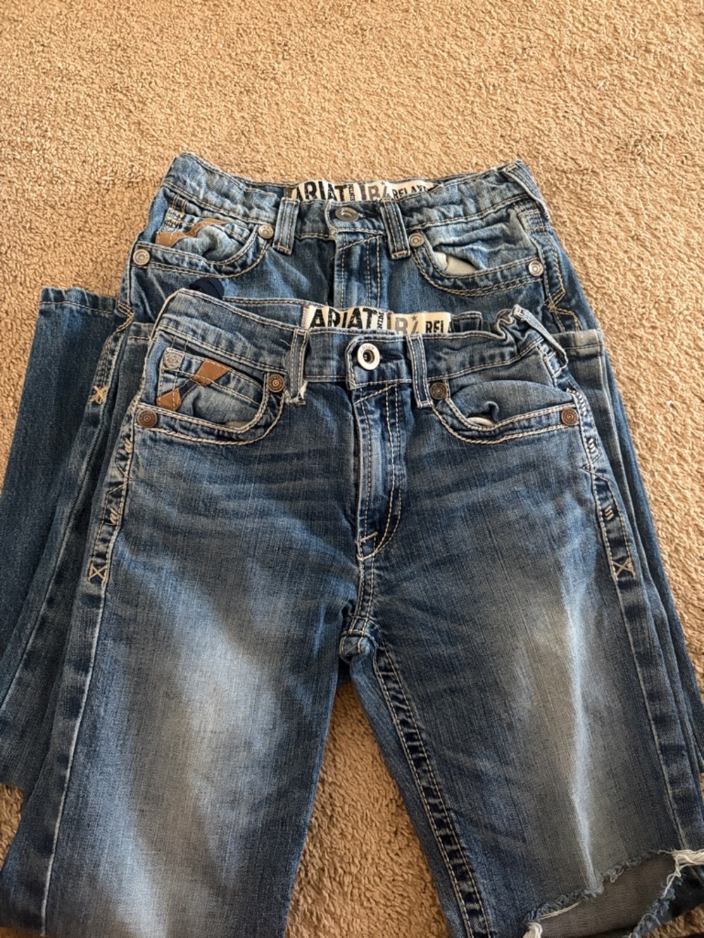 Ariat Faded Blue Kids' Denim Jeans Duo